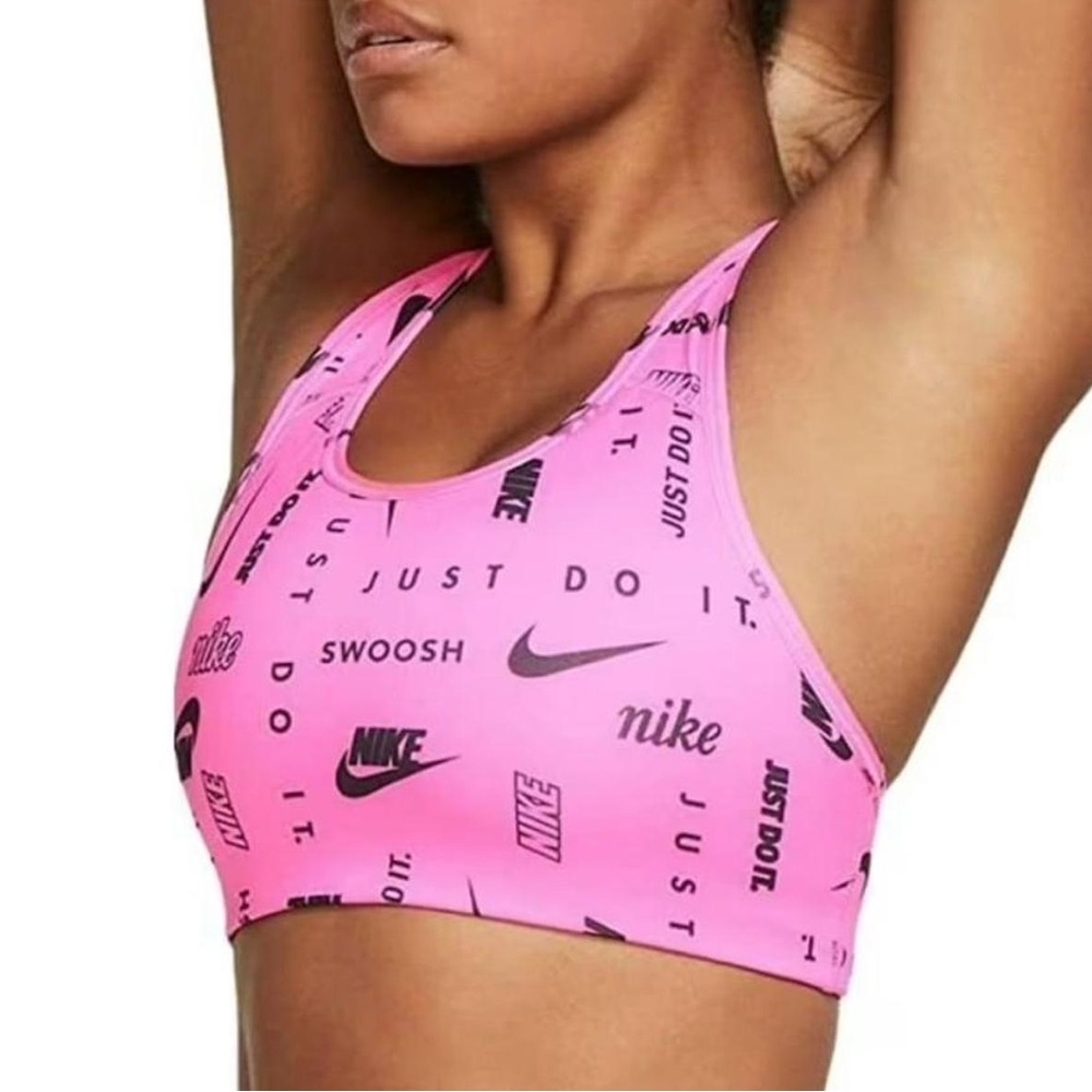 Nike Just Do It graffiti sports Bra pink/black M